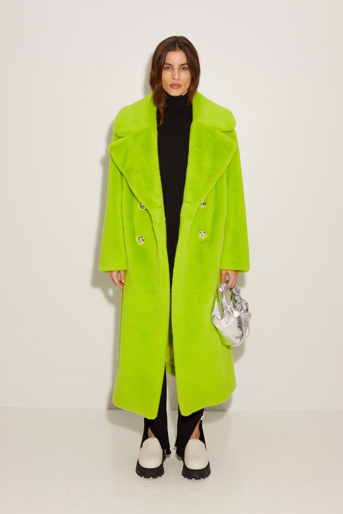 Simon Miller Womens Jetz Tan Faux Shearling Long Warm Overcoat Outerwear  NWT - Jackets & Coats