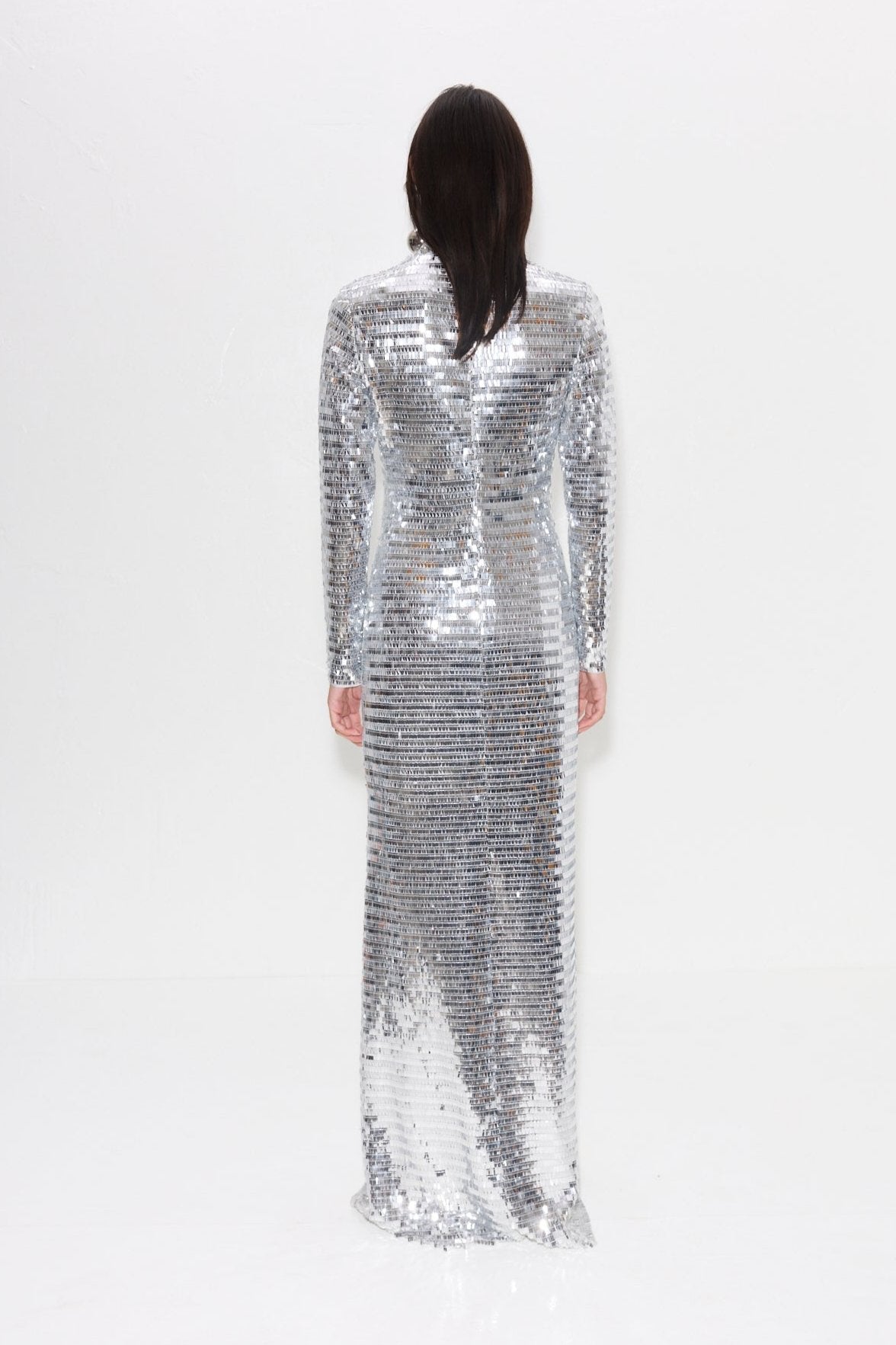 SCULPTYSEQUINDRESSSATELLITESILVER