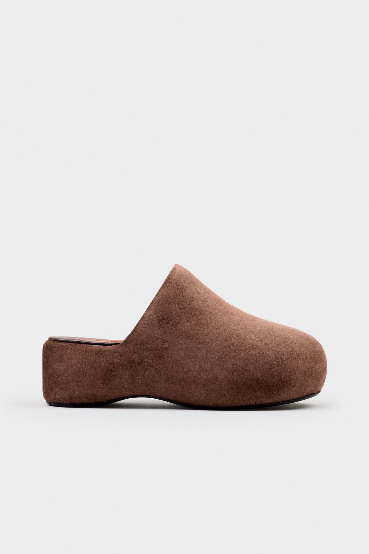 Suede Bubble Clog in Chocolate