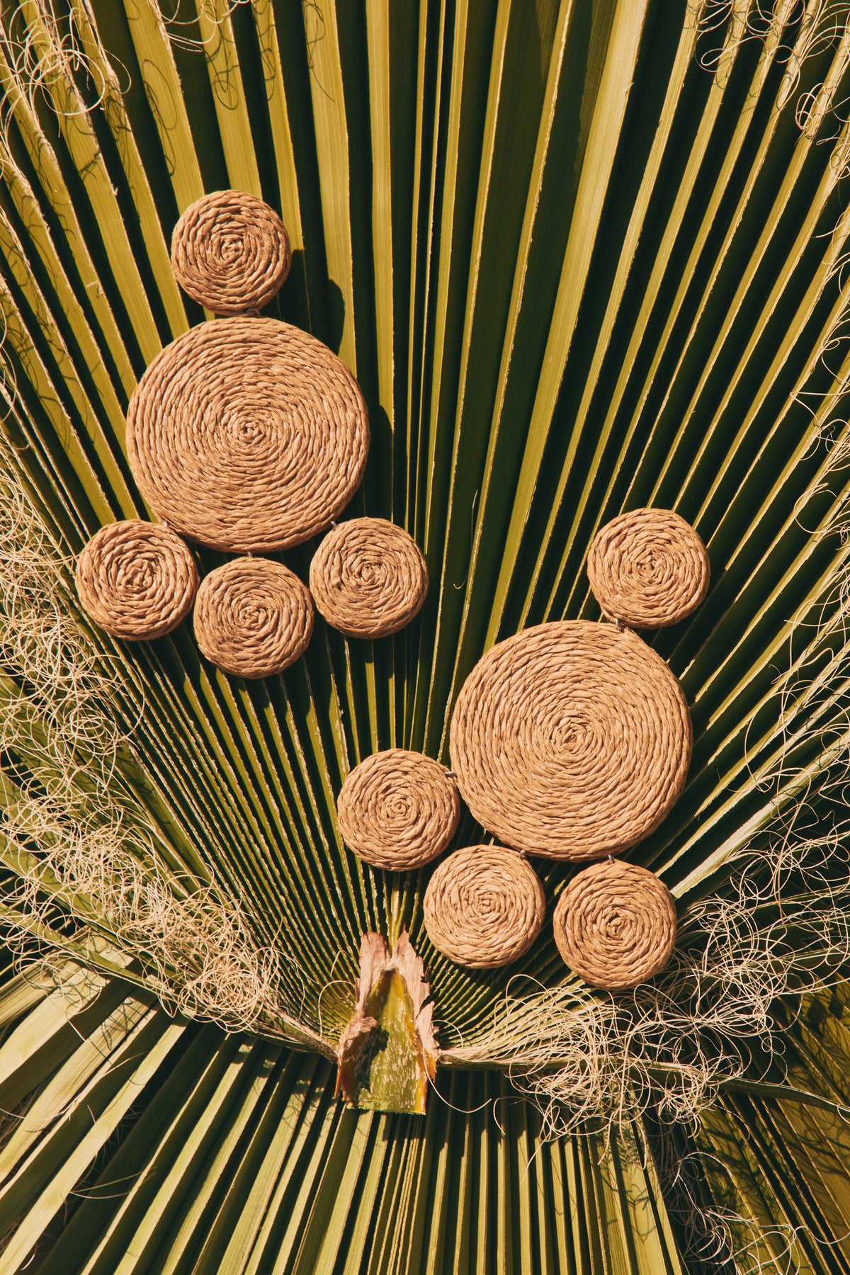 Raffia Deco Earring in Natural