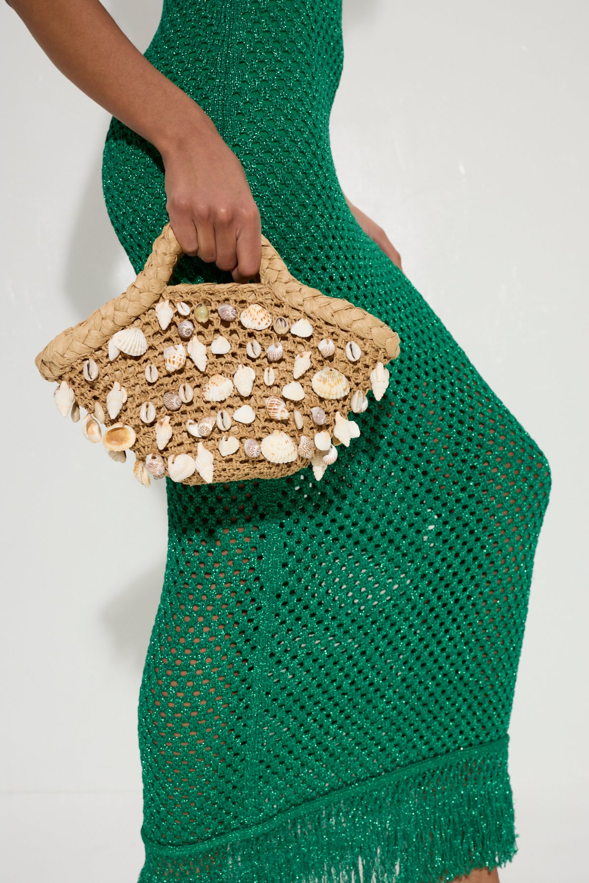 Roca Crochet Dress in Gummy Green