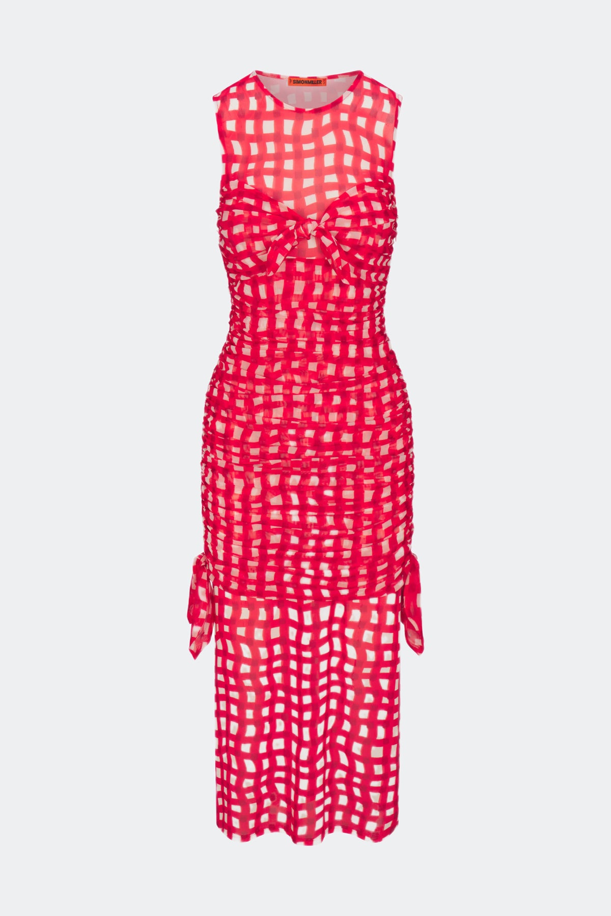 W4506-SONORAMESHMEDIDRESS-CHERRYREDWAVYGINGHAM