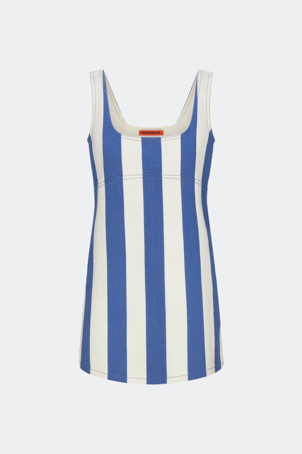 Sahara Striped Denim Dress in Ink/Ecru Stripe