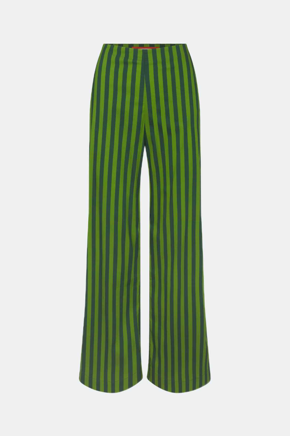 Pia Striped Poplin Pant in Gummy Green/Moss