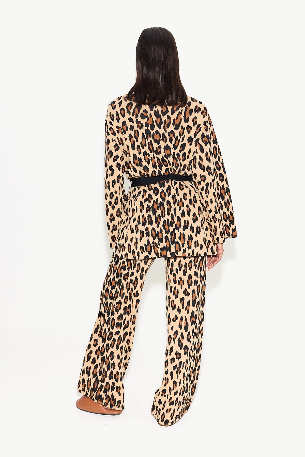 Max Belted Knit Cardigan in Cheetah